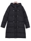 Fashion Black Pure Color Decorated Cotton-padded Coats