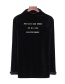 Fashion Black Letter Pattern Decorated Large Shirt