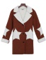 Fashion Coffee Stars Pattern Decorated Thicken Coat