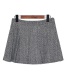 Fashion Gray Pure Color Decorated Large Skirt