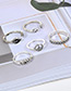 Fashion Silver Color Flower Pattern Dessign Pure Color Ring(12pcs)