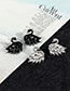 Fashion Black Swan Shape Design Pure Color Earrings