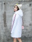 Trendy White Stripe Pattern Decorated Thicken Padded Clothes