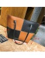 Fashion Light Brown+black Color Matching Decorated Handbag(4pcs)