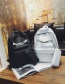 Fashion White Letter Pattern Decorated Backpack(2pcs)