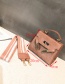 Fashion Green Buckle Decorated Pure Color Shoulder Bag