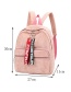 Fashion Pink Ribbons Decorated Simple Backpack