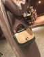 Fashion Khaki Buckle Decorated Square Shape Handbag