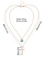 Bohemia Gold Color Hollow Out Cross Shape Decorated Double-layer Necklace