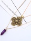 Vintage Gold Color Bullet Shape Decorated Necklace