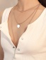 Fashion Silver Color Metal Round Shape Decorated Multilayer Necklace