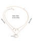 Lovely Silver Color Heart Shape Decorated Double Layer Necklace