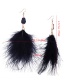 Fashion Gray Pure Color Decorated Earrings
