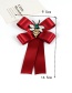 Trendy Black Bee Shape Decorated Bowknot Brooch