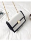 Elegant White Square Shape Decorated Bag