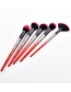 Fashion Red Color-matching Decorated Brushes (5pcs)