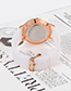 Fashion Pink Pure Color Decorated Watch