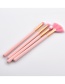 Lovely Pink Pure Color Decorated Brushes (4pcs)