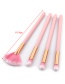 Lovely Pink Pure Color Decorated Brushes (4pcs)