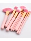 Lovely Pink Pure Color Decorated Brushes (10pcs)