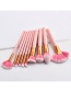Lovely Pink Pure Color Decorated Brushes (10pcs)