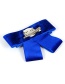 Fashion Sapphire Blue Flower Shape Decorated Bowknot Brooch