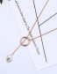 Fashion Silver Color Circular Ring Decorated Necklace