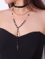 Fashion Gold Clor Cross Shape Decorated Necklace