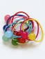 Fashion Multi-color Bead Decorated Hair Band (10 Pcs)