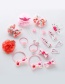 Fashion Blue Flower&bowknot Shape Decorated Hair Band With Box (18 Pcs )