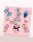 Fashion Pink Flower&bowknot Shape Decorated Hair Clip (9 Pcs )