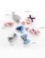Fashion Pink Flower&bowknot Shape Decorated Hair Clip (9 Pcs )