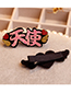 Lovely White Chinese Characters Shape Design Hair Clip