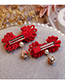 Lovely Red Chinese Knot Design Hair Clip(1pair)