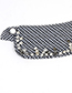 Fashion White+black Oval Shape Diamond Decorated Fake Collar