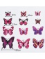 Lovely Plum-red Butterfly Shape Decorated Ornament (12pcs)