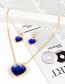 Lovely Sapphire Blue Heart Shape Decorated Jewelry Sets