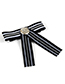 Fashion Red Stripe Pattern Decorated Bowknot Brooch