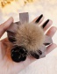 Fashion Khaki Fuzzy Ball Decorated Pom Hair Clip