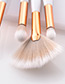 Fashion White Sector Shape Decorated Makeup Brush ( 4 Pcs)