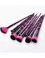 Fashion Purple Fan Shape Decorated Makeup Brushes (10pcs)