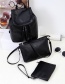 Fashion Black Tassel Decorated Backpack (3pcs)