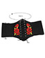 Fashion Red Embroidery Flower Decorated Belt