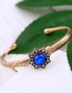 Vintage Blue+gold Color Round Shape Gemstone Decorated Bracelet