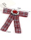 Fashion Red+white Bowknot Shape Decorated Brooch