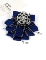 Fashion Navy Beads Decorated Multi-layer Brooch