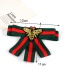 Fashion Red+green Bee Shape Decorated Bowknot Brooch
