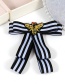 Fashion Black+white Bee Shape Decorated Bowknot Brooch