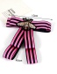 Fashion Plum Red +black Embroidered Insect Decorated Bowknot Brooch