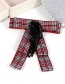 Fashion Red+white Tassel Decorated Bowknot Brooch